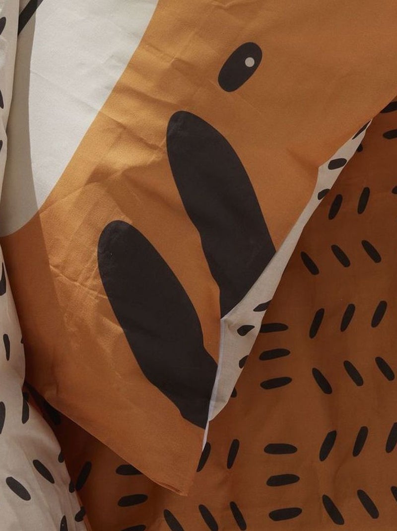 Parure de lit imprimé tigre - 1 personne Jaune - Kiabi