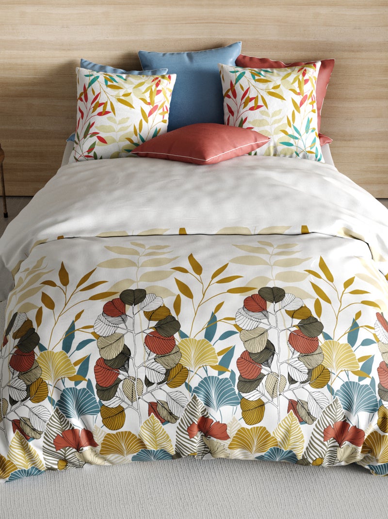Parure de lit imprimée - 2 personnes Beige - Kiabi