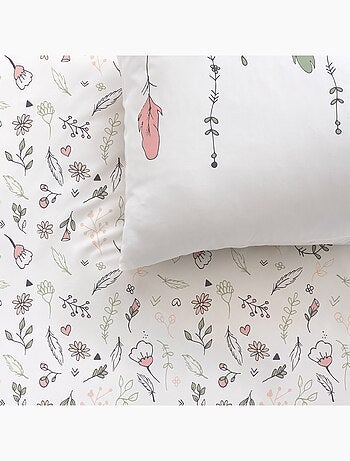 Parure de lit imprimée 100% coton, ATTRAPE COEUR