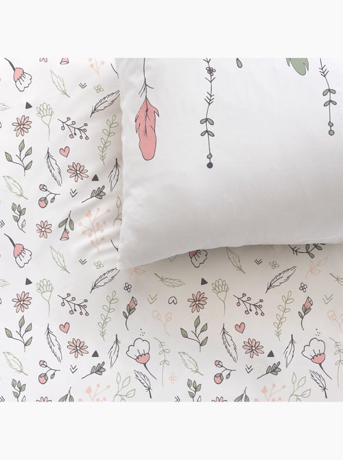 Parure de lit imprimée 100% coton, ATTRAPE COEUR - Kiabi