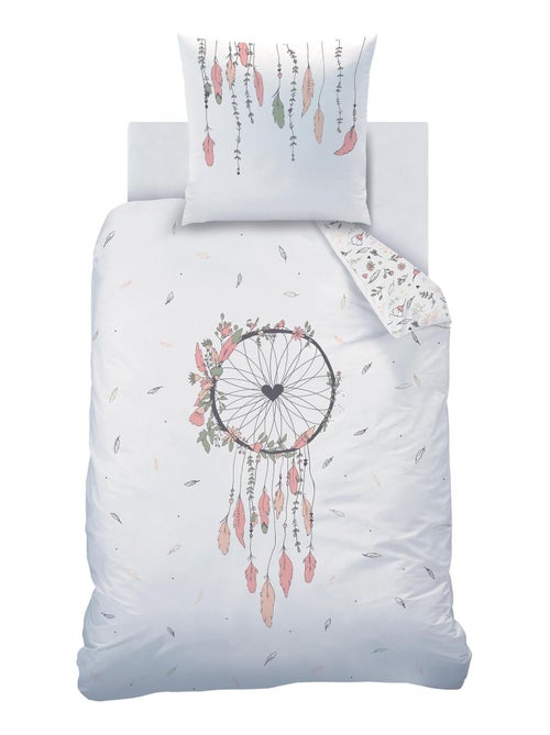 Parure de lit imprimée 100% coton, ATTRAPE COEUR - Kiabi