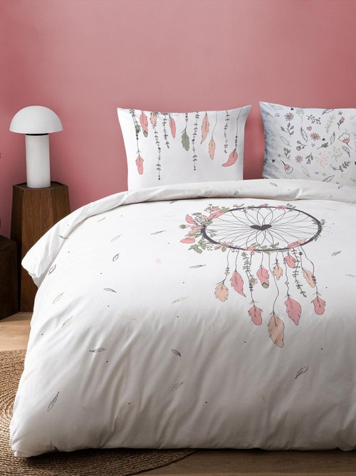 Parure de lit imprimée 100% coton, ATTRAPE COEUR - Kiabi