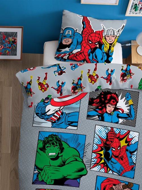 Parure de lit imprimée 100% Coton, AVENGERS HOME COMICS HEROES - Kiabi