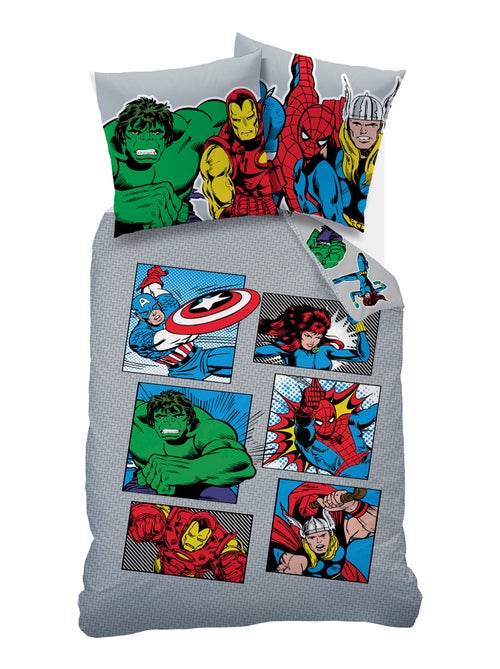 Parure de lit imprimée 100% Coton, AVENGERS HOME COMICS HEROES - Kiabi