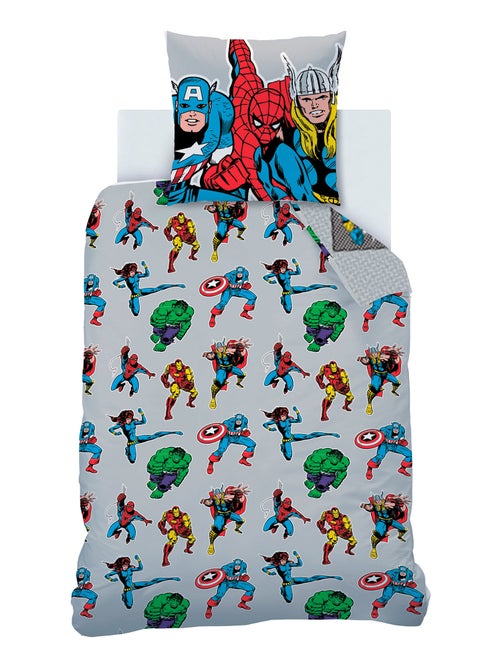 Parure de lit imprimée 100% Coton, AVENGERS HOME COMICS HEROES - Kiabi