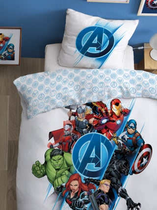 Parure de lit imprimée 100% coton, AVENGERS HOME SHIELD