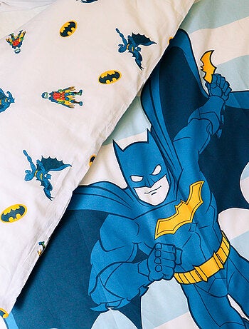 Parure de lit imprimée 100% coton, BATMAN TEAM