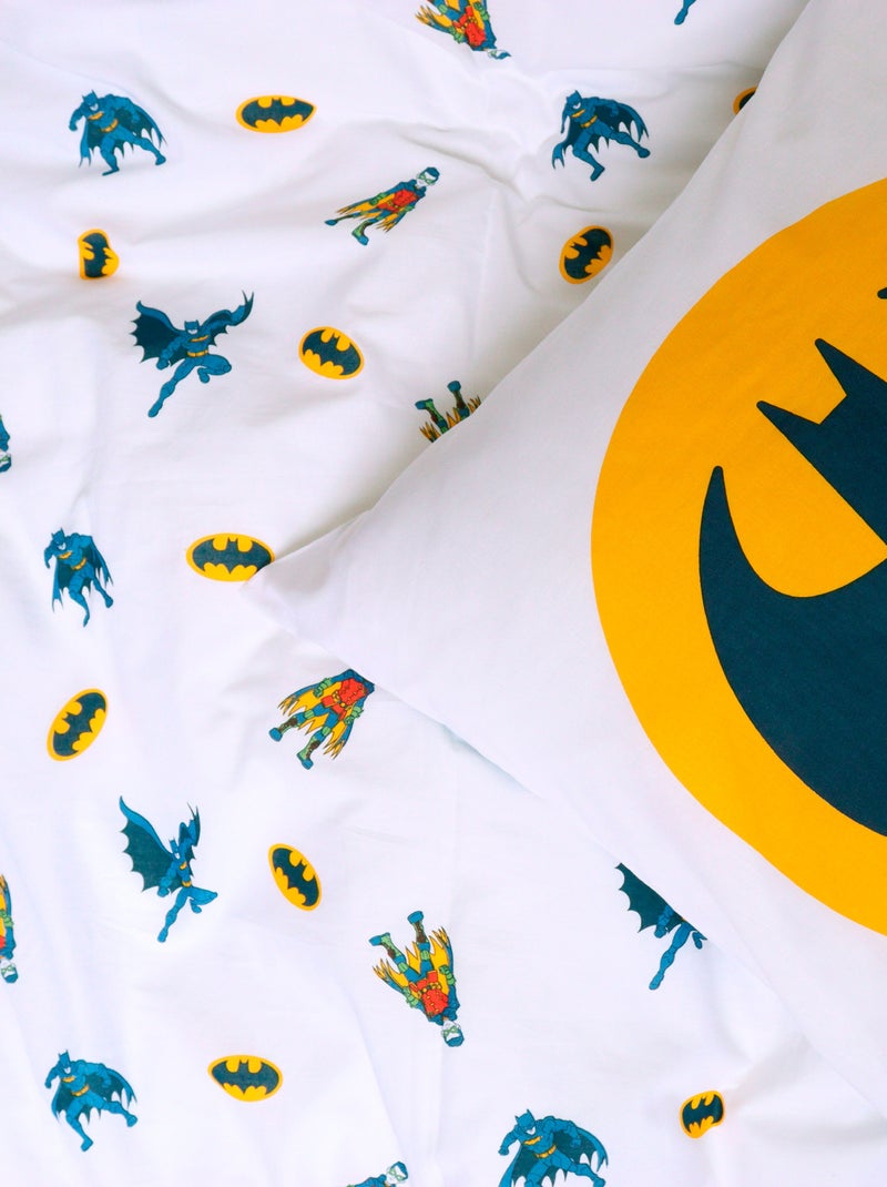 Parure de lit imprimée 100% coton, BATMAN TEAM Bleu - Kiabi