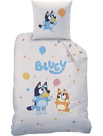 Parure de lit imprimée 100% coton, BLUEY PARTY