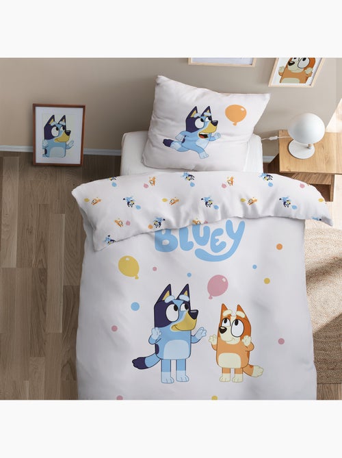 Parure de lit imprimée 100% coton, BLUEY PARTY - Kiabi