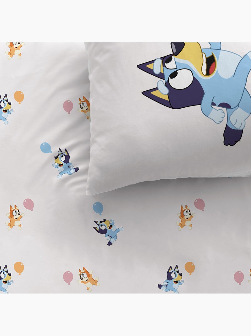 Parure de lit imprimée 100% coton, BLUEY PARTY Beige - Kiabi