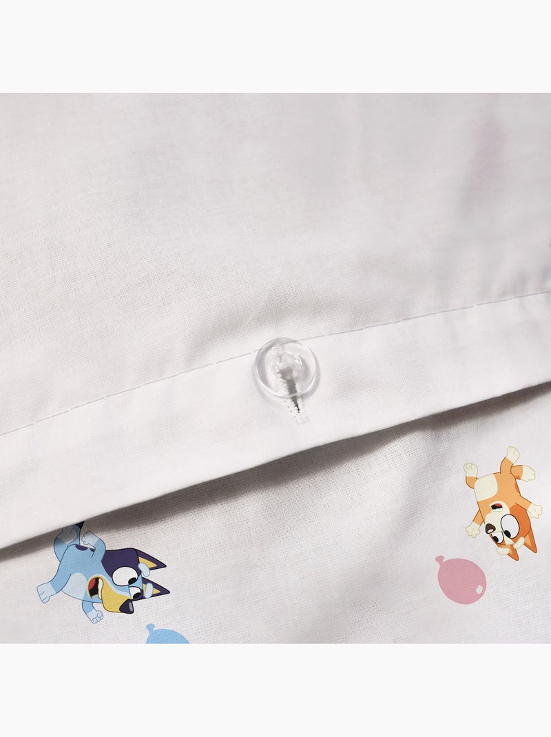 Parure de lit imprimée 100% coton, BLUEY PARTY Beige - Kiabi