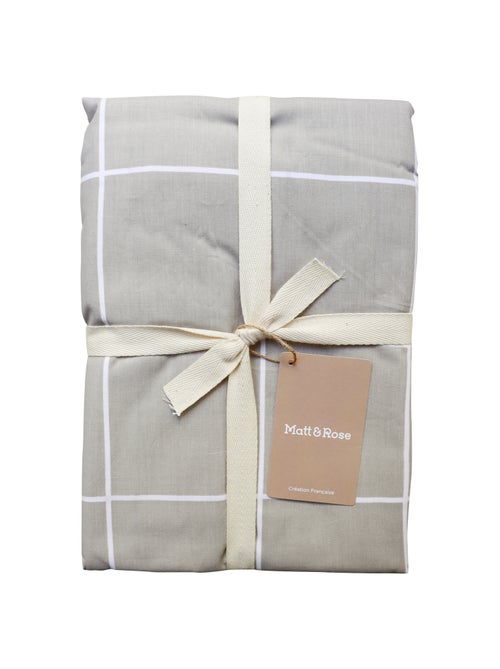 Parure de lit imprimée 100% coton, CHECKS - Kiabi