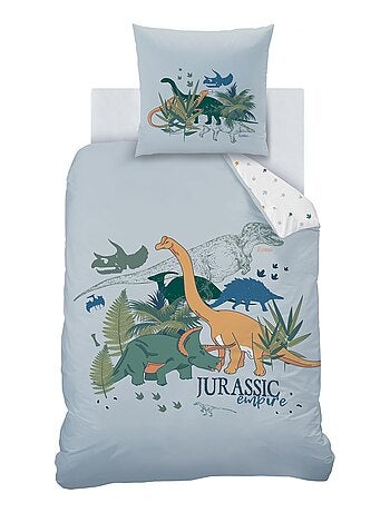 Parure de lit imprimée 100% coton, DINO JUNGLE