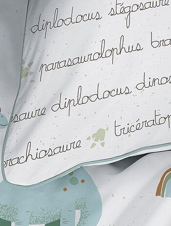 Parure de lit imprimée 100% coton, DINOS