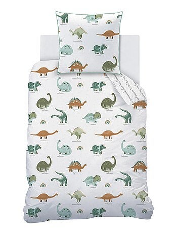 Parure de lit imprimée 100% coton, DINOS