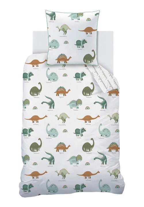 Parure de lit imprimée 100% coton, DINOS - Kiabi