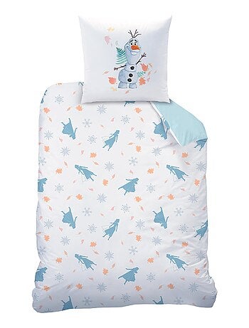 Parure de lit imprimée 100% coton, DISNEY HOME FROZEN SISTERS