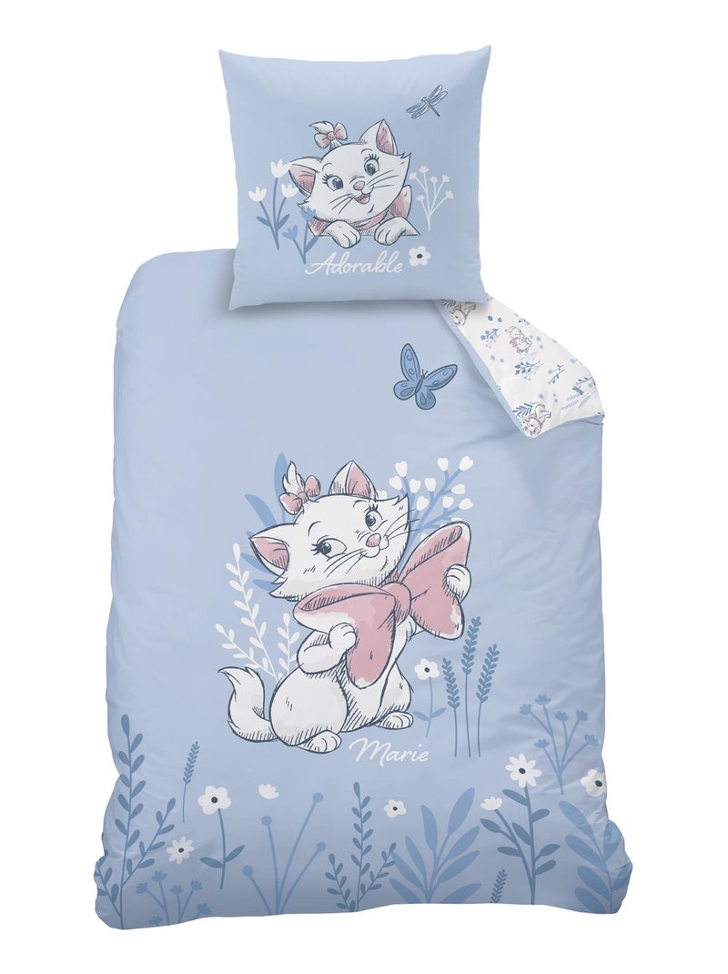 Parure de lit imprimée 100% coton, DISNEY HOME LES ARISTOCHATS SPRING Bleu - Kiabi