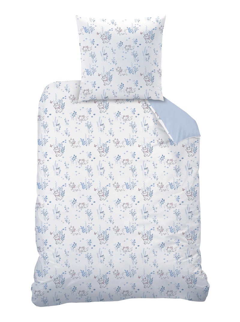 Parure de lit imprimée 100% coton, DISNEY HOME LES ARISTOCHATS SPRING Bleu - Kiabi