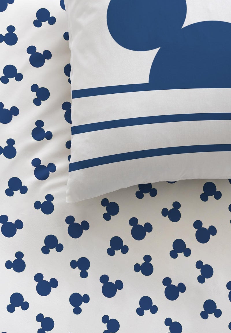 Parure de lit imprimée 100% coton, DISNEY HOME MICKEY SAIL Bleu - Kiabi