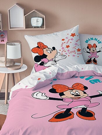 Parure de lit imprimée 100% coton, DISNEY HOME MINNIE HAPPY