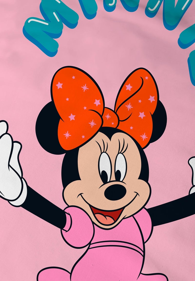Parure de lit imprimée 100% coton, DISNEY HOME MINNIE HAPPY Rose - Kiabi