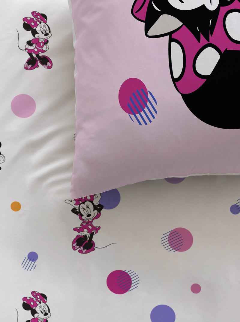 Parure de lit imprimée 100% Coton, DISNEY HOME MINNIE JOLIE Rose - Kiabi