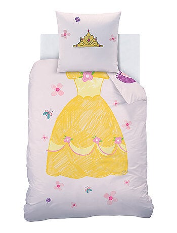 Parure de lit imprimée 100% coton, DISNEY HOME PRINCESSE DEGUISEMENT