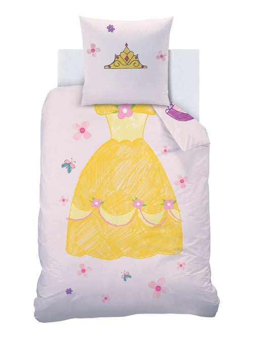 Parure de lit imprimée 100% coton, DISNEY HOME PRINCESSE DEGUISEMENT - Kiabi