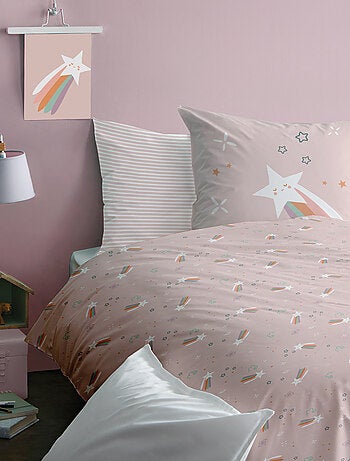 Parure de lit imprimée 100% coton, ETOILE FILANTE