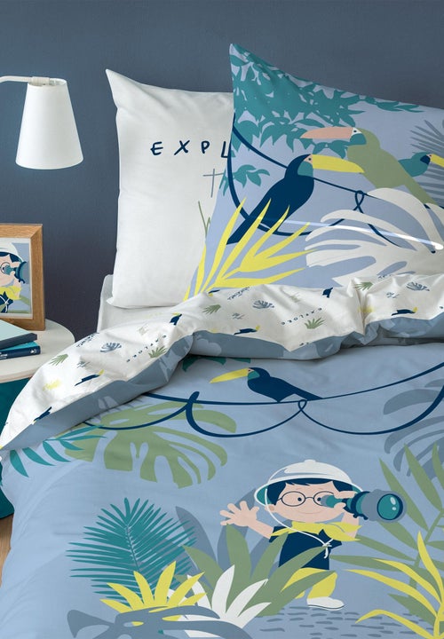 Parure de lit imprimée 100% coton, EXPLORATEUR - Kiabi