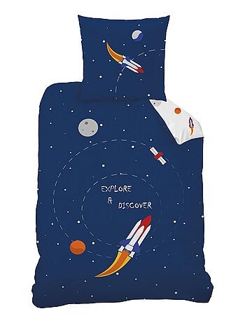 Parure de lit imprimée 100% coton, EXPLORE SPACE
