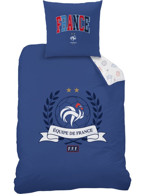 Parure de lit imprimée 100% Coton, FFF CAMPUS - Kiabi