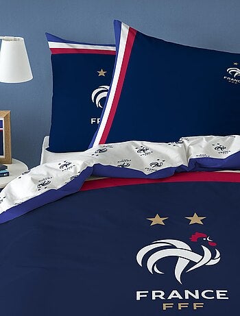 Parure de lit imprimée 100% coton, FFF DRAPEAU