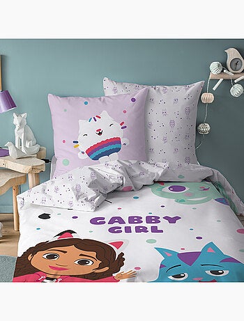Parure de lit imprimée 100% coton, GABBY ET LA MAISON MAGIQUE FUNNY