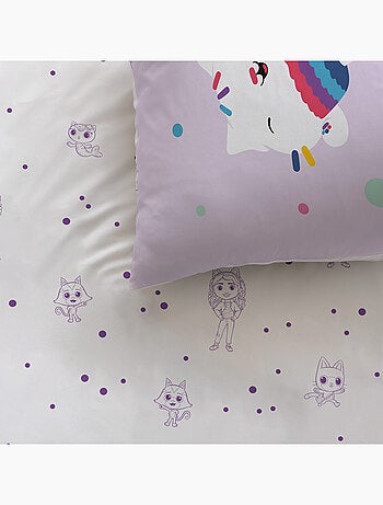 Parure de lit imprimée 100% coton, GABBY ET LA MAISON MAGIQUE FUNNY