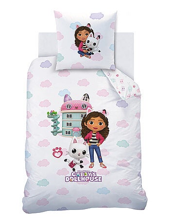 Parure de lit imprimée 100% coton, GABBY ET LA MAISON MAGIQUE WORLD
