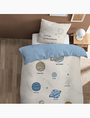 Parure de lit imprimée 100% coton, GALAXY