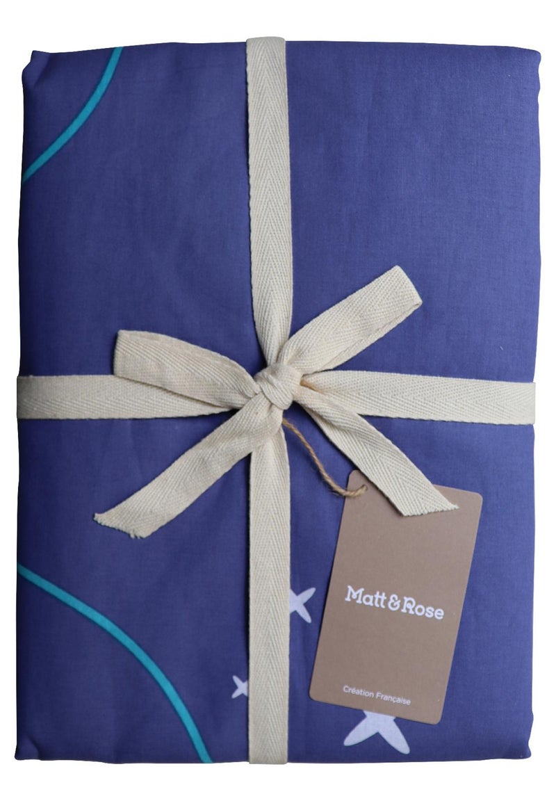 Parure de lit imprimée 100% coton, GAMER Bleu nuit - Kiabi