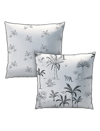 Parure de lit imprimée 100% coton, GRAVURE TROPICALE