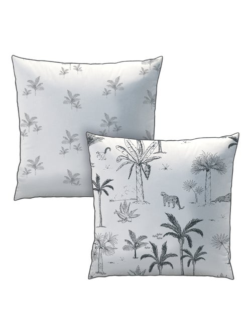 Parure de lit imprimée 100% coton, GRAVURE TROPICALE - Kiabi