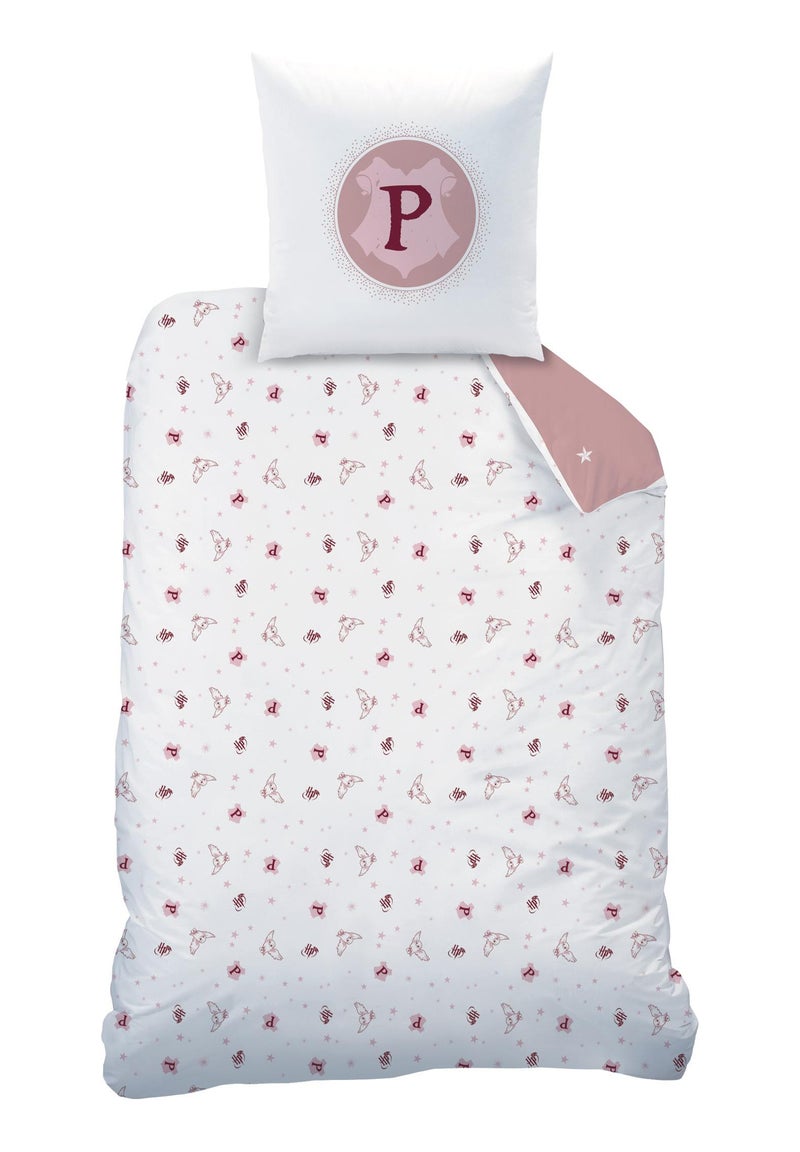 Parure de lit imprimée 100% coton, HARRY POTTER FLY Rose - Kiabi