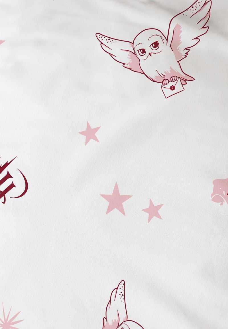 Parure de lit imprimée 100% coton, HARRY POTTER FLY Rose - Kiabi