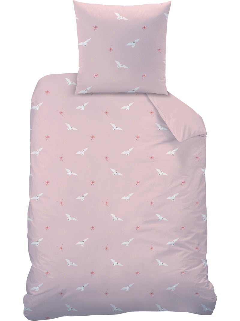 Parure de lit imprimée 100% coton, HARRY POTTER LETTERS Rose - Kiabi