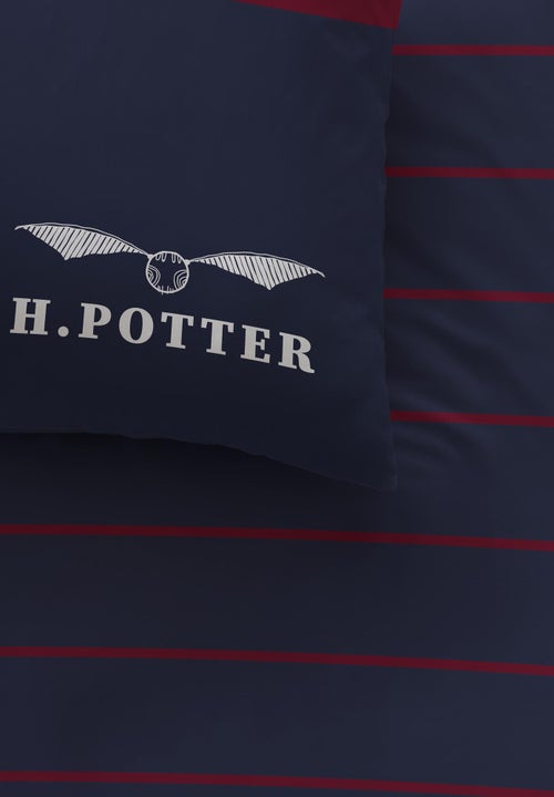 Parure de lit imprimée 100% coton, HARRY POTTER STRIPE - Kiabi