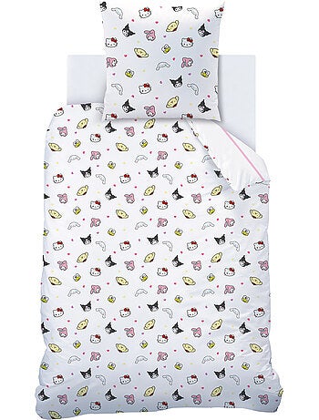 Parure de lit imprimée 100% coton, HELLO KITTY FRIENDLY