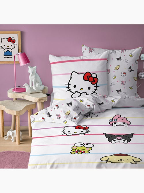 Parure de lit imprimée 100% coton, HELLO KITTY FRIENDLY - Kiabi