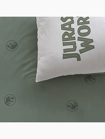 Parure de lit imprimée 100% coton, JURASSIC WORLD EMPREINTE