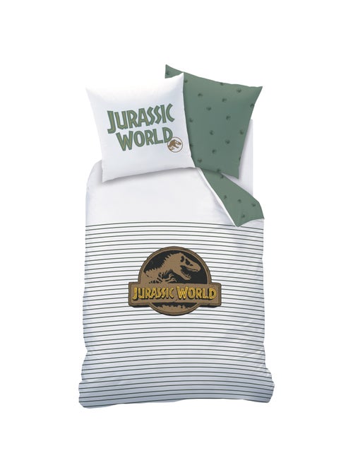 Parure de lit imprimée 100% coton, JURASSIC WORLD EMPREINTE - Kiabi